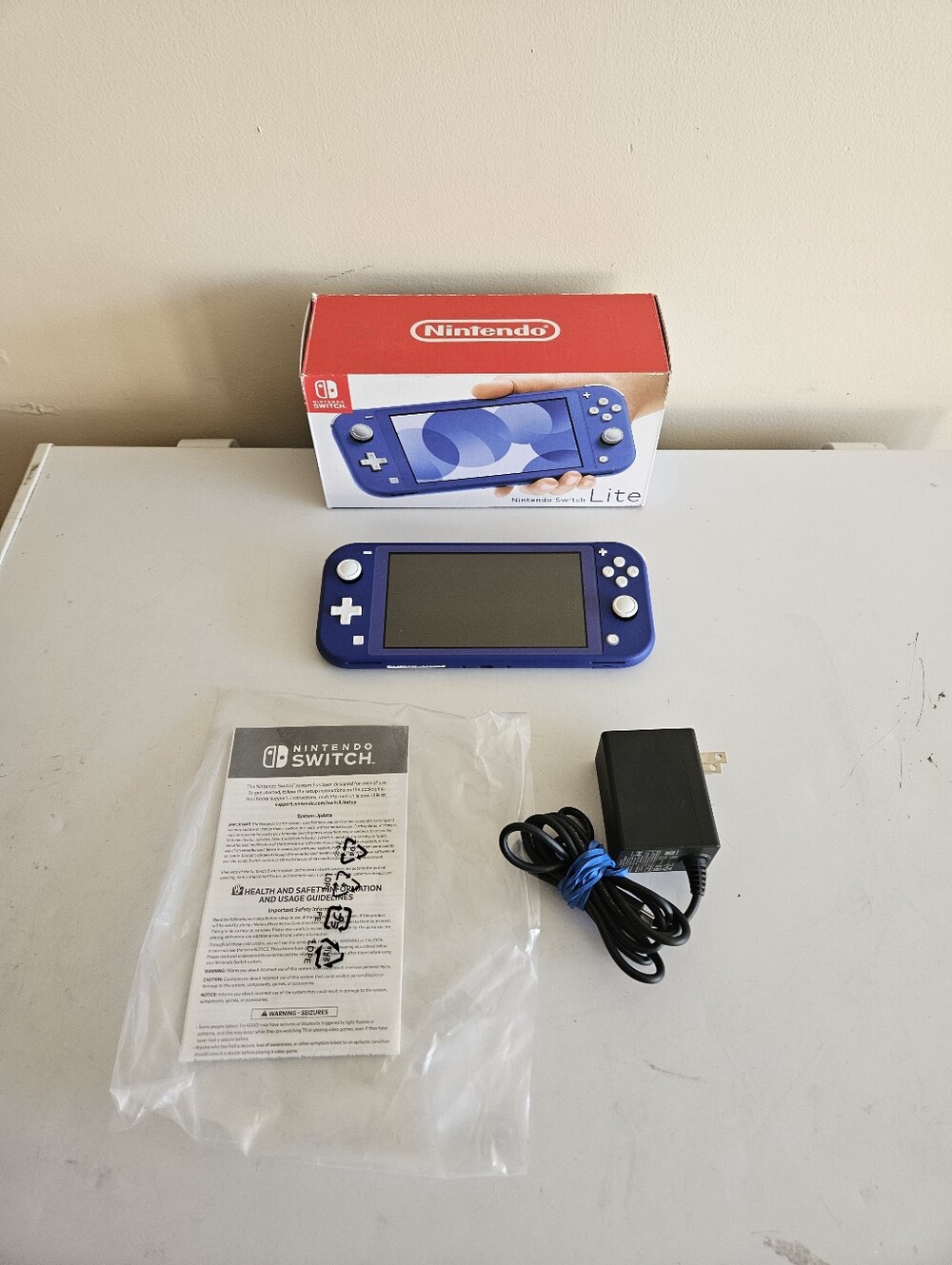 Nintendo Switch Lite Blue Handheld Console w/Original Box! Tested & Working!